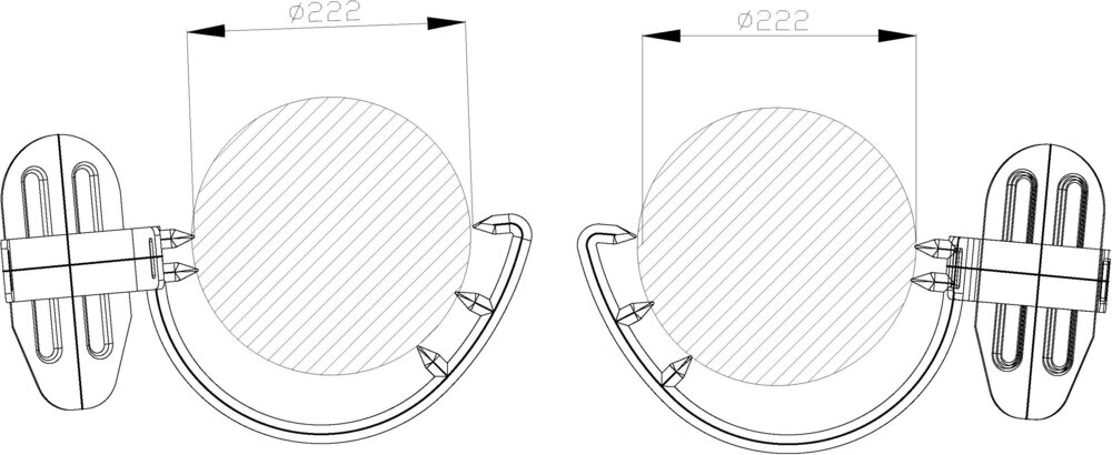 SP101 D-20 pole climbers for wooden poles