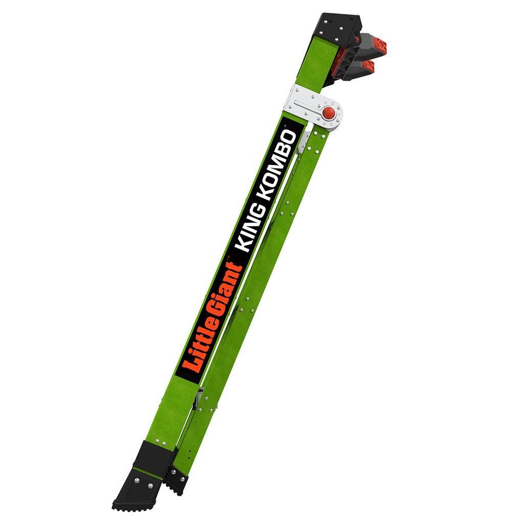 KING KOMBO Industrial, 170 kg Rated, Fiberglass Electrical Insulated 3-in-1 All-Access Combination Ladder with Rotating Wall Pad, V-Rung Corner Pad, GROUND CUE, and Heavy-Duty Feet