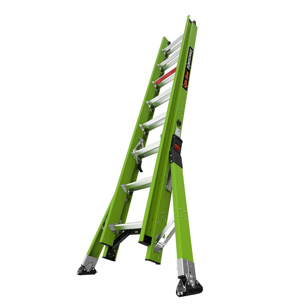 SUMOSTANCE with HYPERLITE Technology - EN 131 - 150 kg Rated, Fiberglass Electrical Insulated Extension Ladder with GROUND CUE and Pole Strap