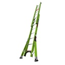 SUMOSTANCE with HYPERLITE Technology - EN 131 - 150 kg Rated, Fiberglass Electrical Insulated Extension Ladder with GROUND CUE and Pole Strap