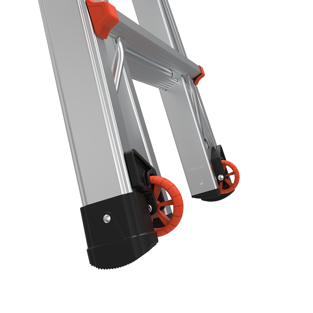 CONQUEST 2.0 EN 131 - 150 kg Rated, Aluminum Articulated Extendable Ladder with ALL-TERRAIN Outriggers