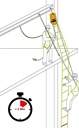 FA7002906R Webbing rescue ladder, length 6 m, with integrated safety system