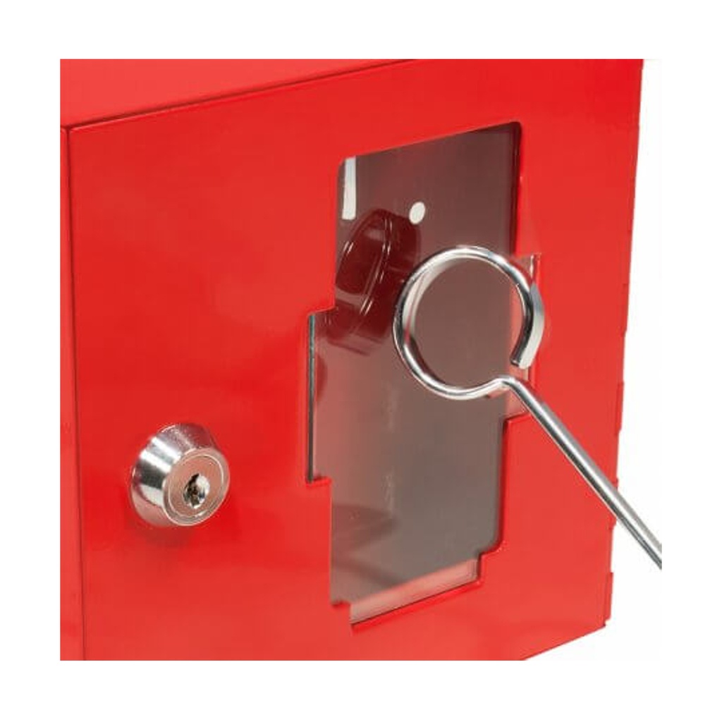 Breakable Emergency Key Box with Attached Hammer
