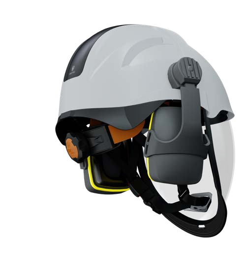 V1 VISARC APC1 helmet for electricians with integrated APC1 arc-flash face shield