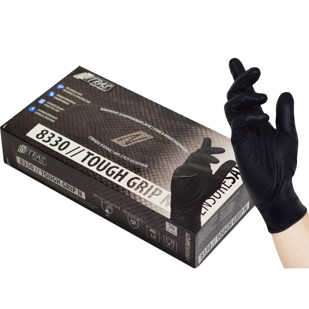N8330 NITRAS TOUGH GRIP N, nitrile disposable gloves
