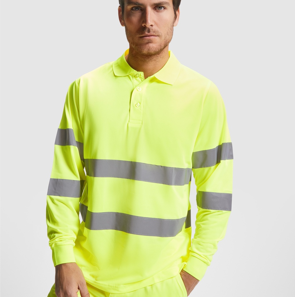 HV9306 POLARIS L/S Hi-Viz Polo Shirt