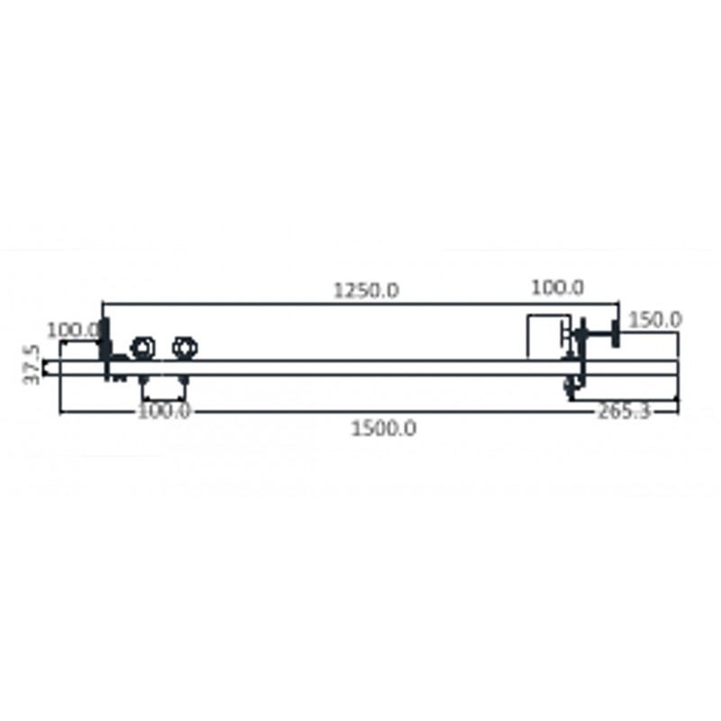 FA 60 015 00 - Door anchor in Aluminum with its transport bag