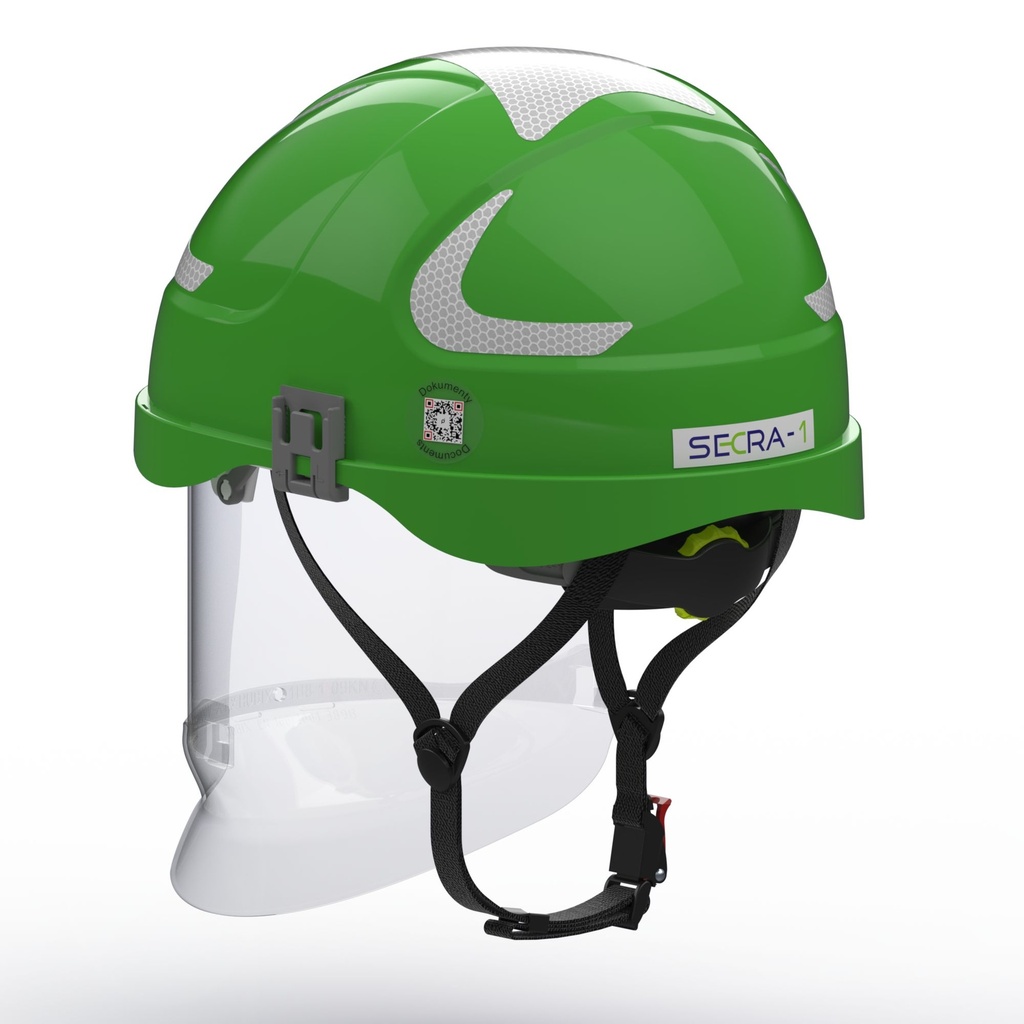 SECRA-1 Electrically insulating helmet with face shield APC 1,  Class E (20 kV AC), Class 0 (1000 V AC/1500 V DC)