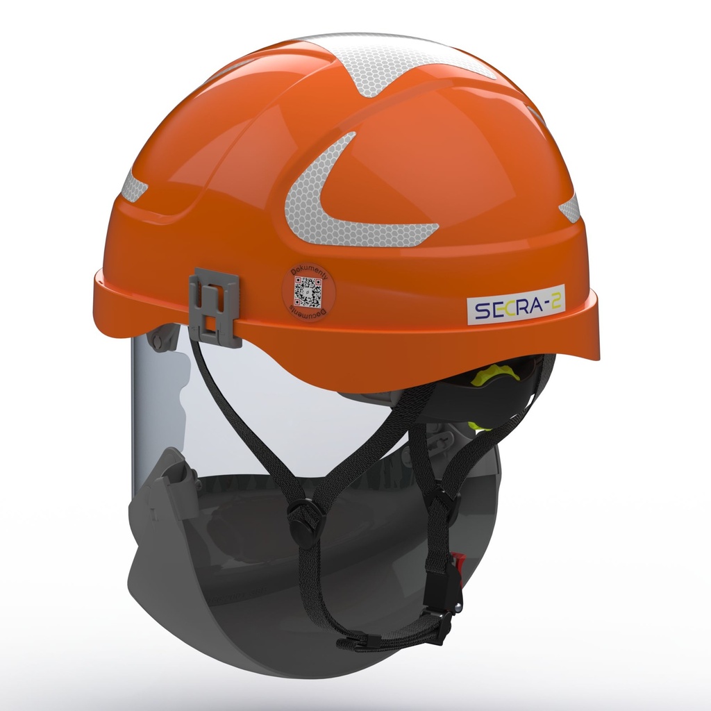 SECRA-2 Electrically insulating helmet with face shield APC 2,  Class E (20 kV AC), Class 0 (1000V AC/1500V DC)
