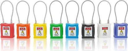 206 3mm/6mm Copper Alloy Body & Steel Cable LOTO Padlock