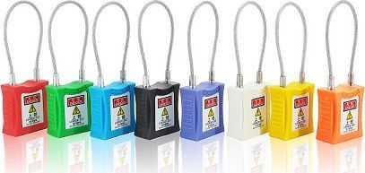 206 3mm/6mm Copper Alloy Body & Steel Cable LOTO Padlock