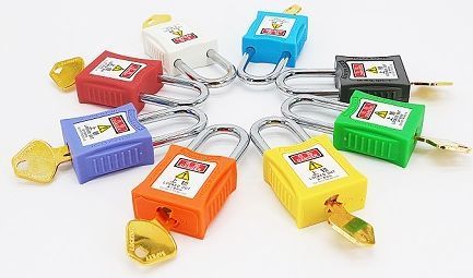 201 6.3mm/38mm Copper Body & Steel Shackle LOTO Padlocks