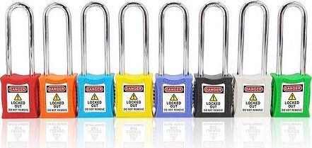 201L 6.3mm/76mm Copper Body & Steel Shackle LOTO Padlocks