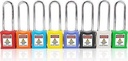 201L 6.3mm/76mm Copper Body & Steel Shackle LOTO Padlocks
