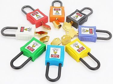 202 6.3mm/38mm Copper Body & Nylon Shackle LOTO Padlocks