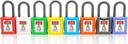 202 6.3mm/38mm Copper Body & Nylon Shackle LOTO Padlocks