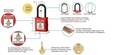 S03 3mm/4.5mm Copper Body & Steel Cable LOTO Padlocks