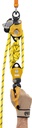 P001DA00 TWIN RELEASE Releasable double progress capture pulley for haul systems
