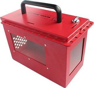 X06 Portable Group Lock Box with Key & Side Window