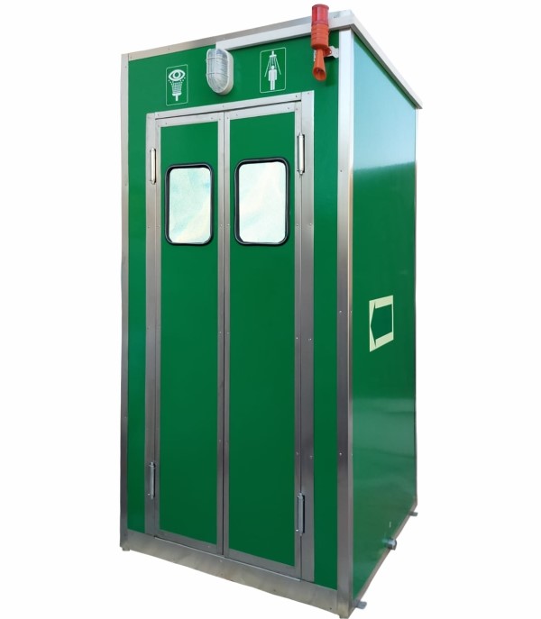 Cabin Mounted Emergency Shower and Eye/Face Wash, Insulated & Heated