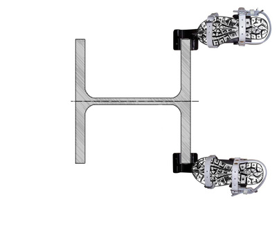 G22 Climbing irons for metal poles and metal profiles