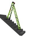 KING KOMBO XT 2.0 KING KOMBO XT, 6' - 170 kg Rated, Fiberglass 3-in-1 Extendable All-Access Combination Ladder with GRIP-N-GO Single-Hand Release Hinge, Rotating Wall Pad, V-bar, GROUND CUE, and Heavy-Duty Feet