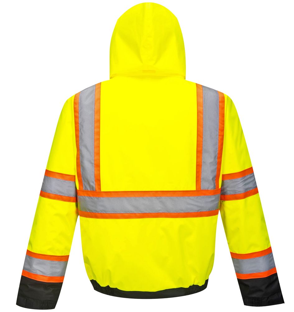 US368 Hi-Vis Contrast Tape Bomber Jacket