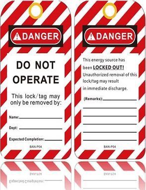 P04 Заштитен Таг “Danger, Do Not Operate”