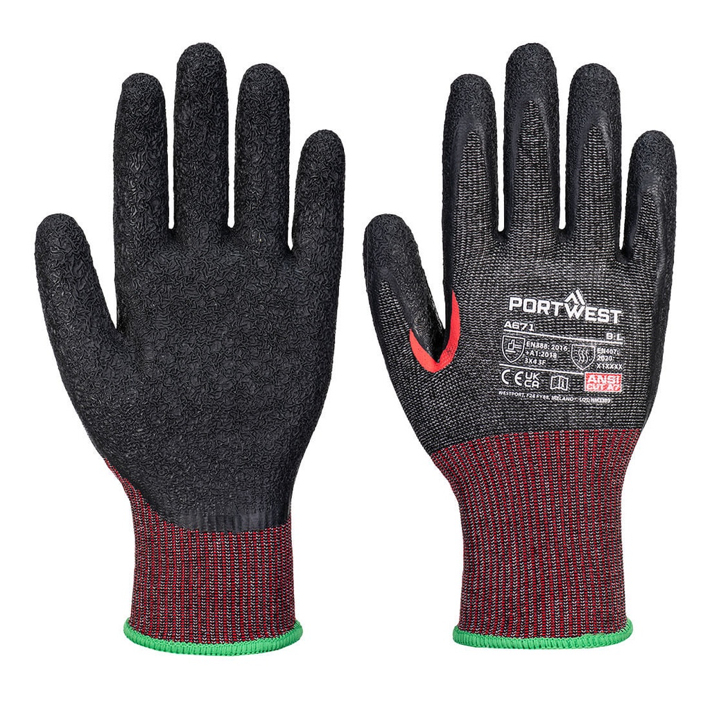 A671 Latex Coated CS F13 Cut Glove, Cut (F)