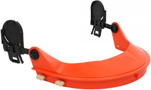 GE 1221 Visor bracket with helmet and earmuff combination