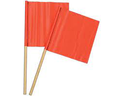 GE 6040 Road Work Flag -  Dimensions: 38x38 cm