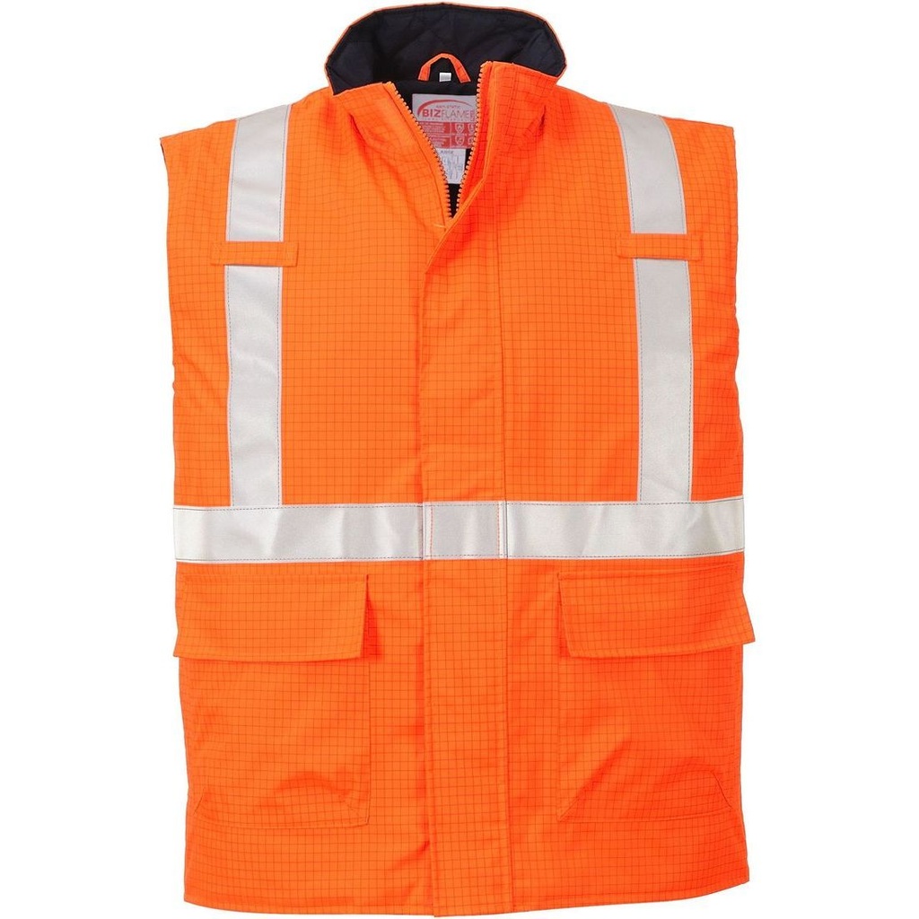 S776 Bizflame Rain Hi-Vis Anti-static FR Bodywarmer