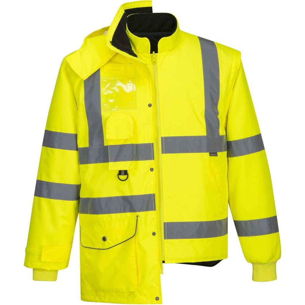 S427 Hi-Vis дишлива 7-во-1 Traffic јакна