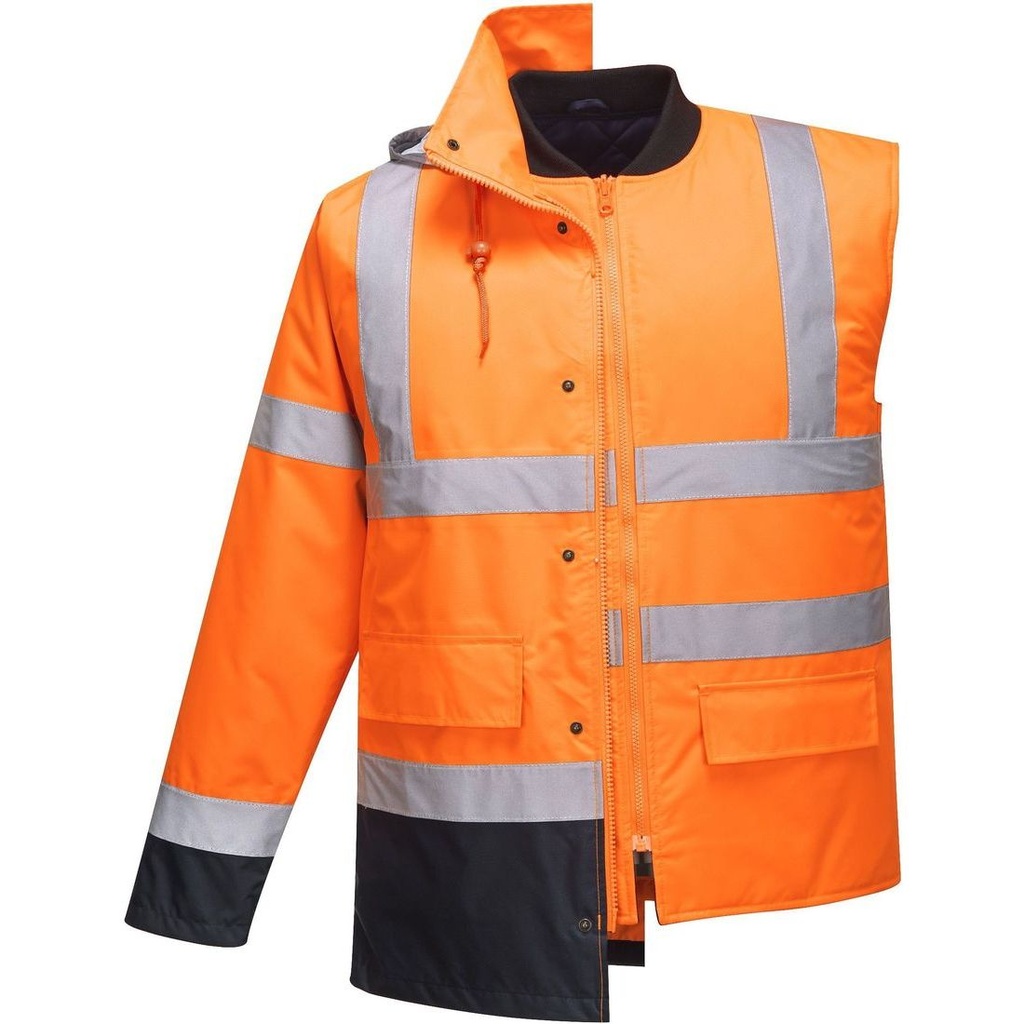 S471 Xhaketë Hi-Vis Traffic 4-në-1, Dyngjyrëshe