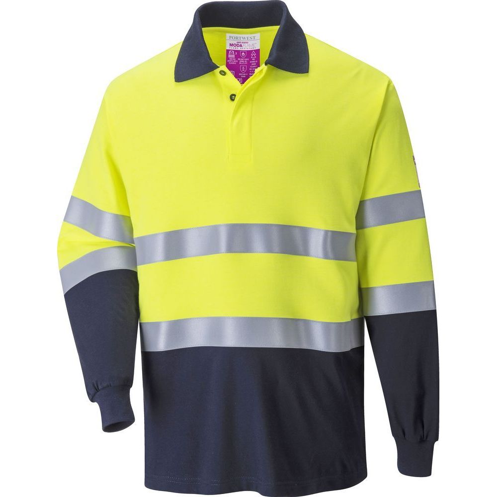 FR74 Flame Resistant Anti-Static Two Tone Polo Shirt