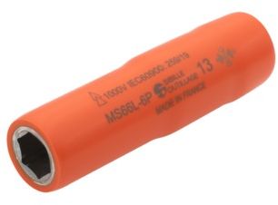 MS66 1000V Insulated female hexagonal socket - 1/2" (12.7 mm) square drive