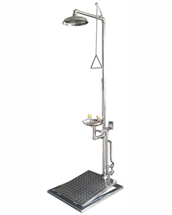 Freeze-Proof Combined Unit, ISTEC Typ ESW, Double Valve, Shower & Eyewash Hand Operated