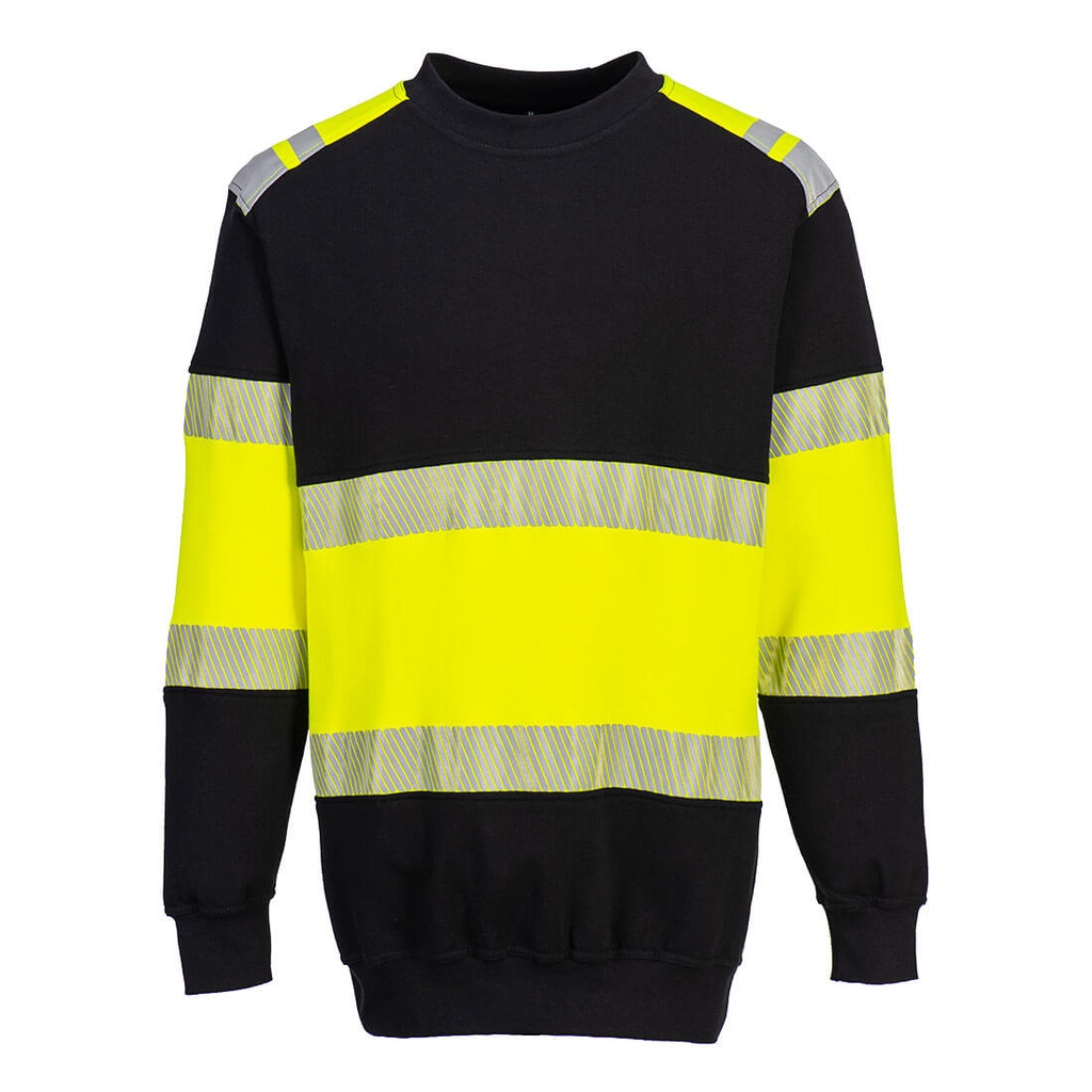 FR716 PW3 FR Hi-Vis Class 1 Sweatshirt, Inherent FR