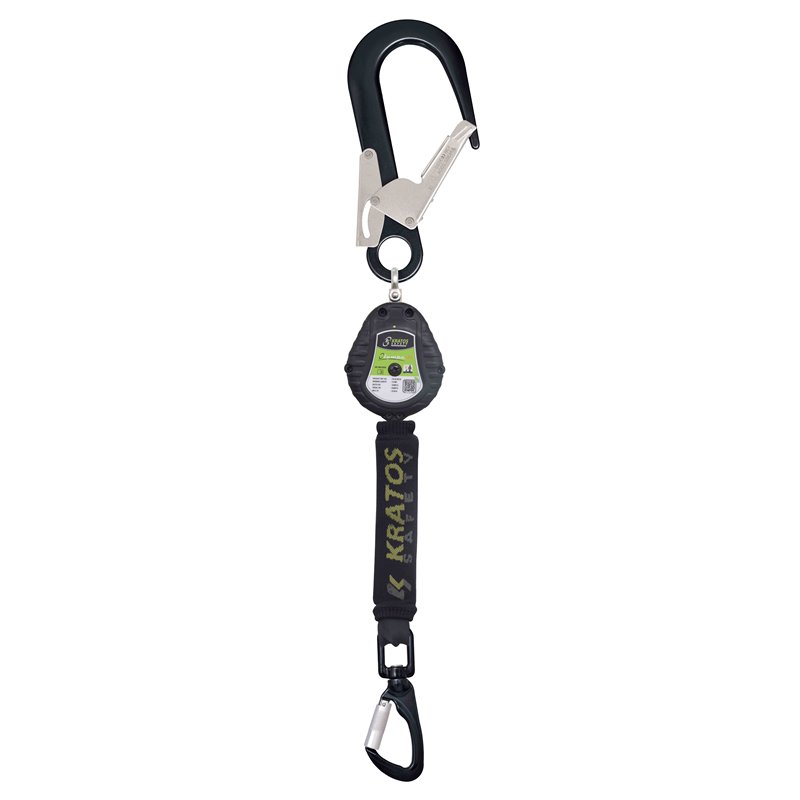 FA2050602 OLYMPE-S, Retractable fall arrester 2 m polymer casing webbing lanyard with energy absorbergy absorber