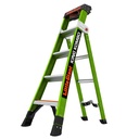 KING KOMBO Industrial, 170 kg Rated, Fiberglass Electrical Insulated 3-in-1 All-Access Combination Ladder with Rotating Wall Pad, V-Rung Corner Pad, GROUND CUE, and Heavy-Duty Feet