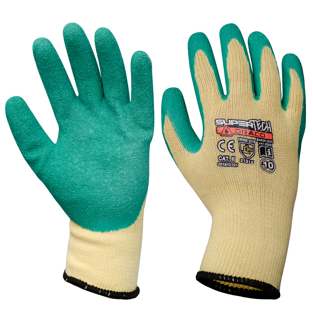 SUPER TECH DRACO Latex Coated Safety work gloves