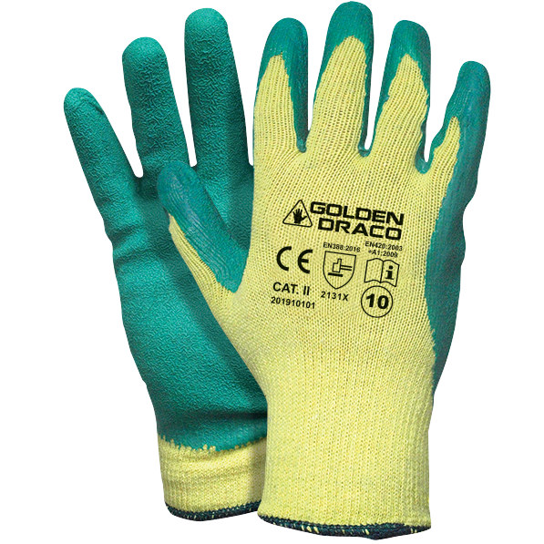 GOLDEN DRACO SET A Latex Coated Safety work gloves