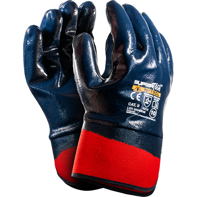 SUPER TECH NITROL Nitrile Coated Safety work Ракавици