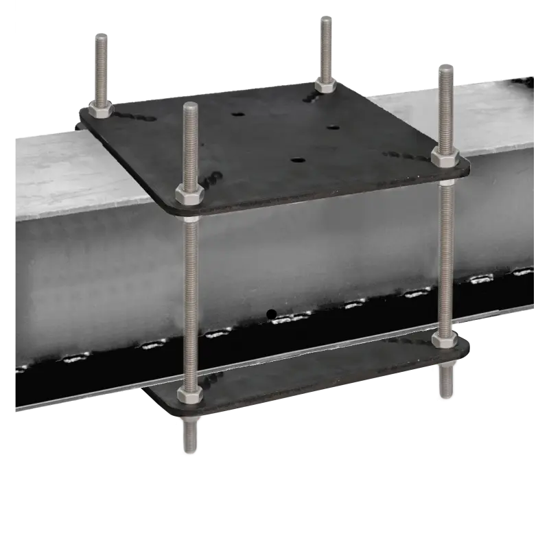 FA6020701 Galvanized steel plates for clamping with counter plate (for 80-150 mm flange beams)