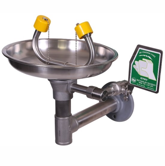 Eye/Face Wash, ISTEC® Type EW, Wall Type with Flange