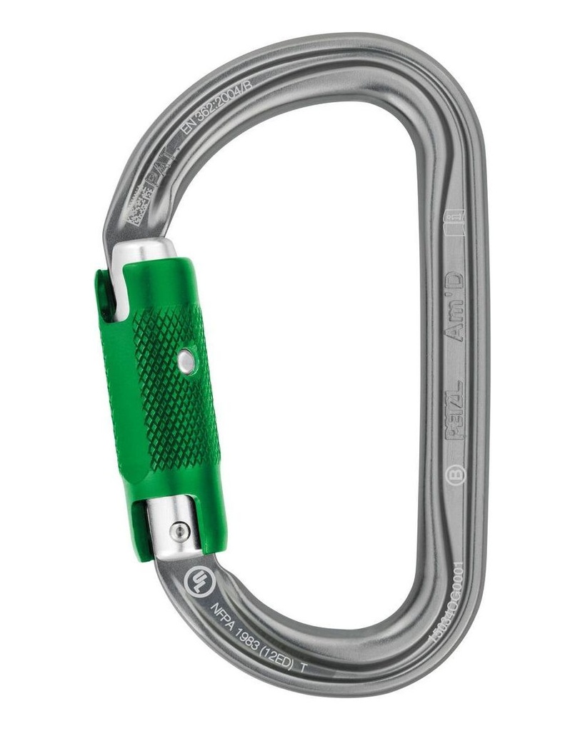Am’D PIN-LOCK Asymmetrical aluminum carabiner, unlocks with a tool