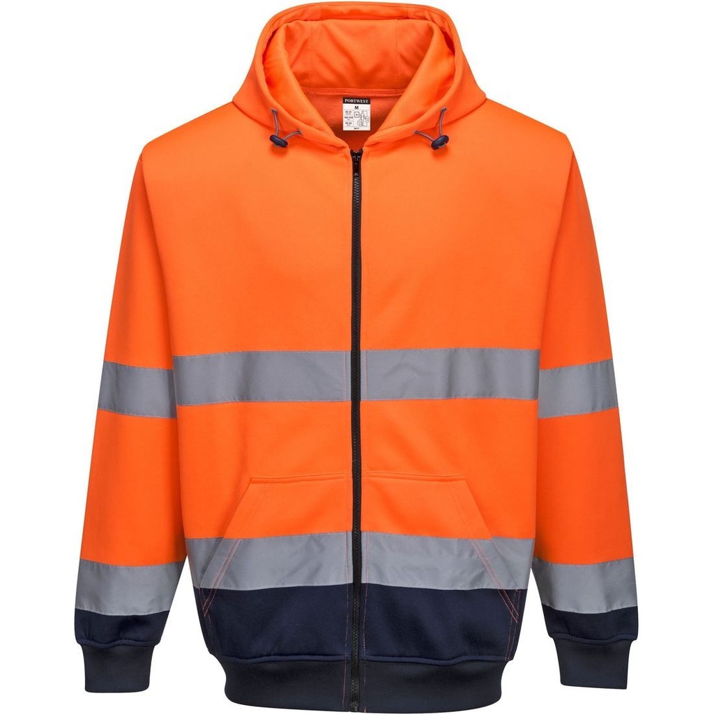 B317 Two-Tone Zip Front Hoodie