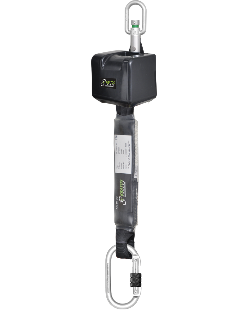 FA2030002 VORAS Retractable fall arrester in webbing (2,5m) with screw karabiner FA5010117
