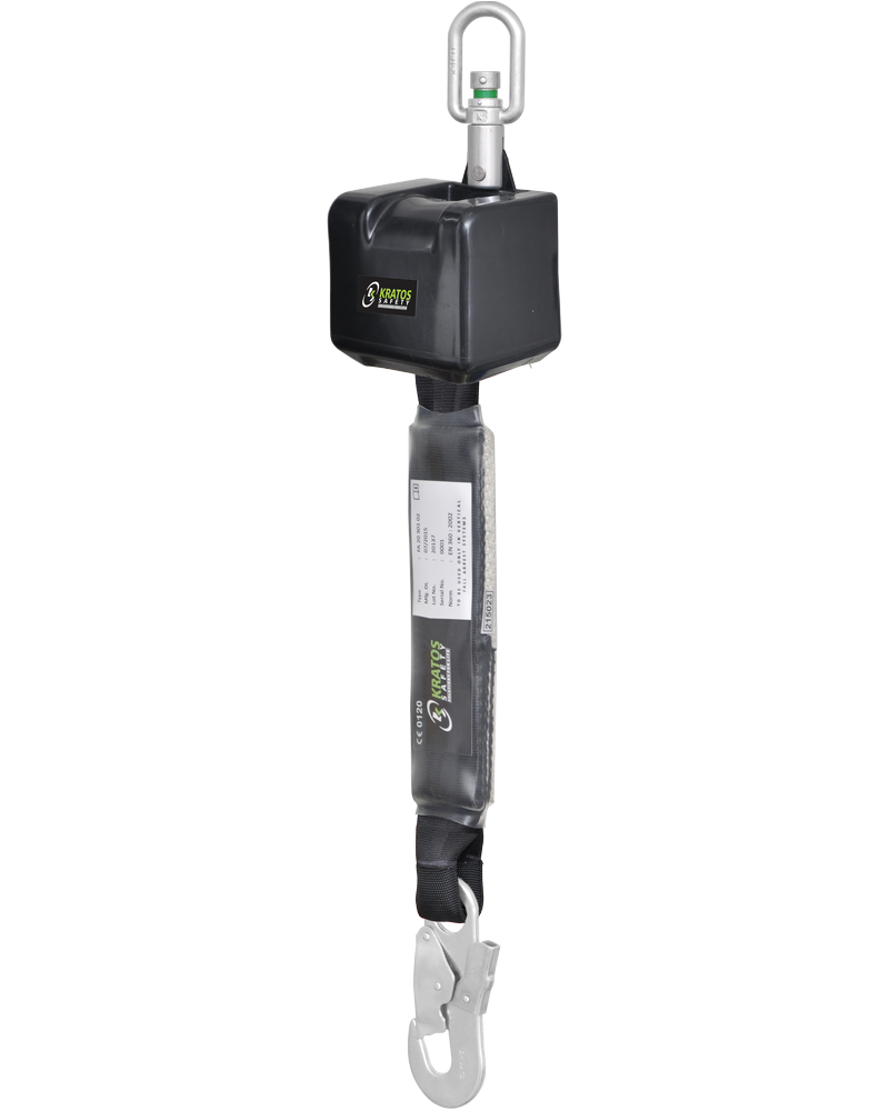 FA2030102 VORAS Retractable fall arrester in webbing (2,5 m) with steel snap hook FA5020217