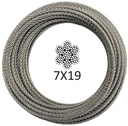 FA2020099 Stainless Steel Wire Rope 8mm 7x19  (price by mtr)